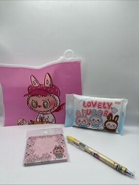 Labubu Pouch & Stationery Set